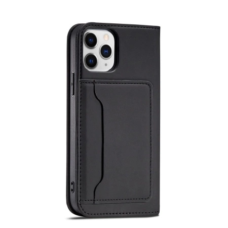 HURTEL ETUI PORTFEL POKROWIEC DO IPHONE 12 MAGNET CARD Z UCHWYTEM NA KARTY