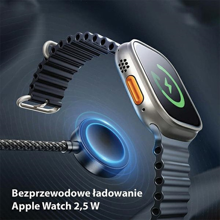 AWEI ZESTAW KABLI 3W1 USB-C DO LIGHTNING WATCH DO IPHONE APPLE 100W 10W