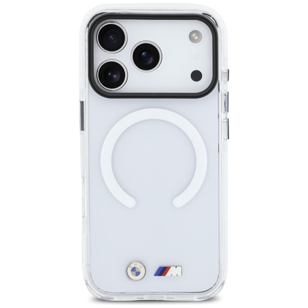 Etui BMW M IML Shockproof Metal Logos    MagSafe do iPhone 17 Pro przezroczysty