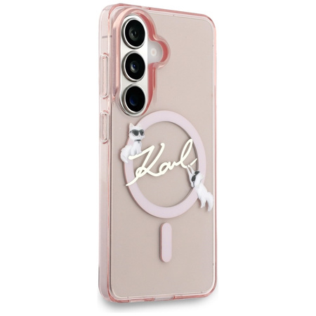 Etui Karl Lagerfeld IML KC Script        MagSafe do Samsung Galaxy S26 różowy