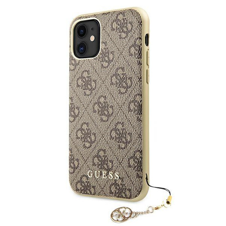 Etui Guess GUHCN61GF4GBR na iPhone 11 / Xr brown/brązowy 4G Charms Collection