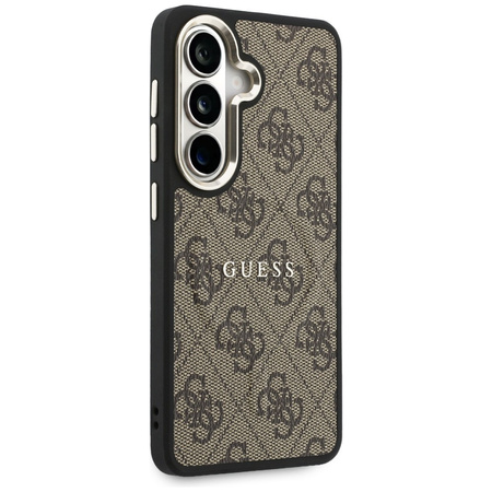 Etui Guess 4G Embossed Ring MagSafe do   Samsung Galaxy S26 brązowy