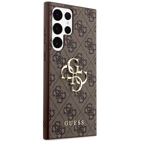 Etui Guess GUHCS23L4GMGBR S23 Ultra S918 - brązowe 4G Big Metal Logo