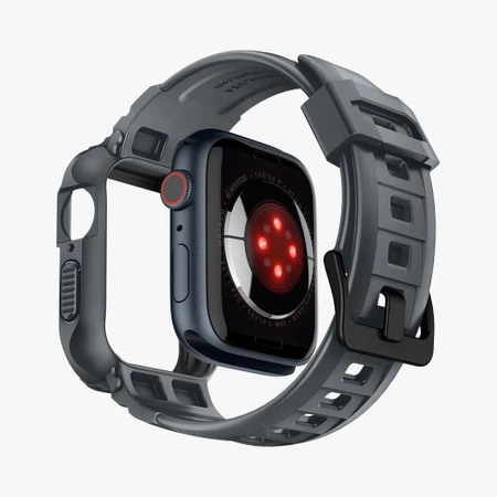 Etui Spigen Rugged Armor Pro na Apple Watch 4 / 5 / 6 / 7 / 8 / 9 / SE (44 / 45 mm) - ciemnoszare