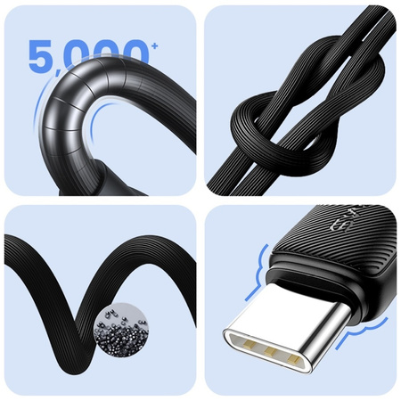 USAMS KABEL KY SERIES US-SJ696 60W USB-C DO USB-C 2M DO ŁADOWANIA