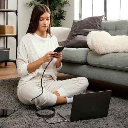 TECH-PROTECT KABEL USB-C DO ŁADOWANIA PD100W 5A 100CM DO TELEFONÓW TITANIUM