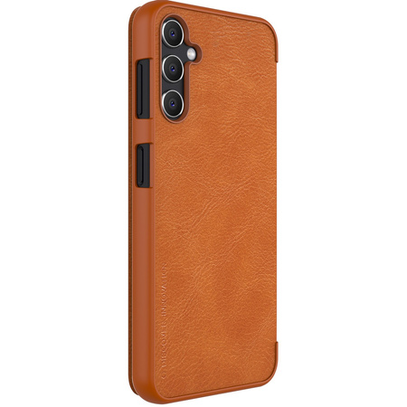 Nillkin Qin Leather etui skórzany pokrowiec z klapką portfel brązowe - samsung Galaxy A14