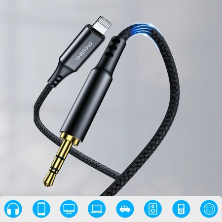 CHOETECH KABEL AUX009 DO LIGHTNING DO IPHONE 2M Z MINI JACK 3.5MM