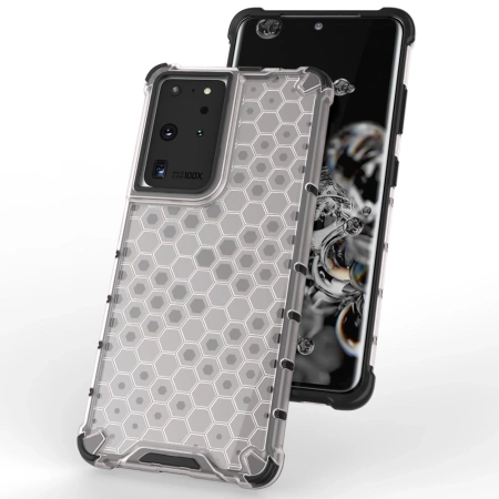 HURTEL ETUI PANCERNE DO SAMSUNG GALAXY S22 ULTRA HONEYCOMB Z ŻELOWĄ RAMKĄ