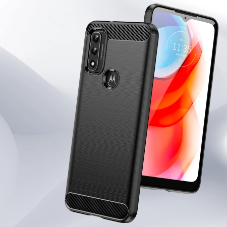 HURTEL POKROWIEC CARBON DO MOTOROLA MOTO G PLAY 2022 ELASTYCZNE WODOODPORNE