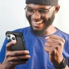 HURTEL ETUI CARBON CASE DO IPHONE 14 PRO POKROWIEC ELASTYCZNY NA TYŁ ŻELOWY