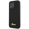 Etui Guess GUHCP13XLSLMGBK na iPhone 13 Pro Max 6.7" black/czarny hardcase Silicone Script Gold Logo