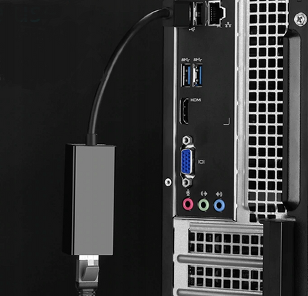 Adapter do komputera CO2, HUB 3.0 , 3 porty USB 3.0 Ethernet RJ45 Gigabit, dla Windows, MacOs, Linux 0113