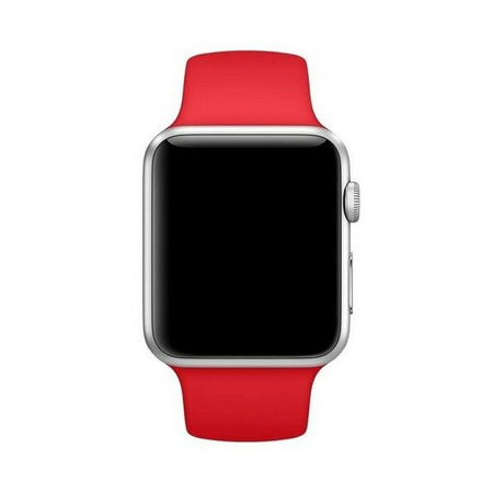 MERCURY PASEK Z SILIKONU DO APPLE WATCH 42 44 45 MM WYSOKA JAKOŚĆ CZERWONY