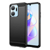 Carbon Case etui do Honor Play 40 Plus / Honor X7a elastyczny silikonowy karbonowy pokrowiec czarne
