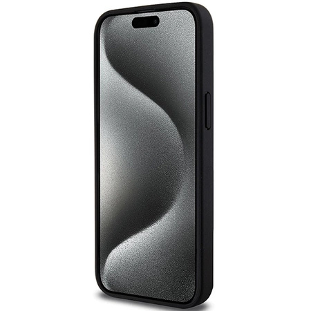 Etui BMW Perforated Twisted Line MagSafe na iPhone 15 Pro - czarne