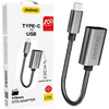 Dudao adapter przejściówka kabel OTG z USB 2.0 na USB Typ C szary (L15T)