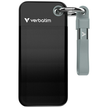 Dysk Zewnętrzny Verbatim Pocket SSD 2TB - brelok do kluczy z kablem USB-C 3.2 gen.2 czarno-szary/black-grey 32194