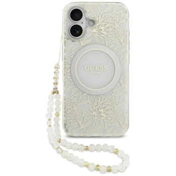 GUESS ETUI IML FLOWERS ELECTRO PEARL STRAP DO MAGSAFE IPHONE 17