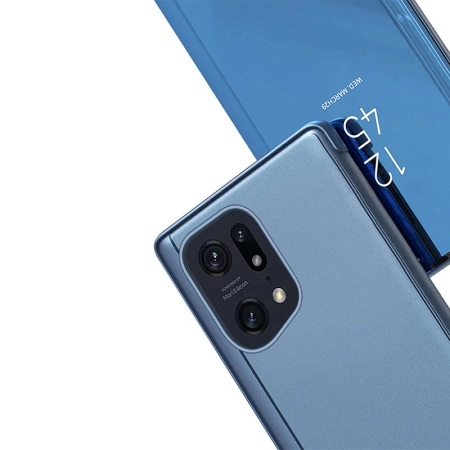 Clear View Case etui Oppo Find X5 Pro pokrowiec z klapką czarne