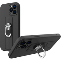 Ring Case silikonowe etui z uchwytem na palec i podstawką do Xiaomi Redmi Note 11 Pro+ 5G / 11 Pro 5G / 11 Pro czarny
