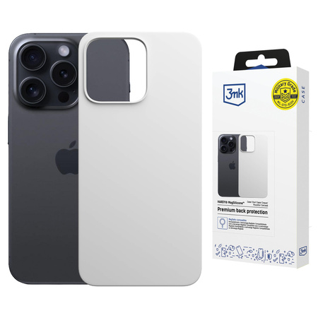 3mk Etui do Apple iPhone 13 Pro Max Hardy MagSilicone Case Silver-White