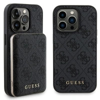 Zestaw Guess GUBPM5P13X4GEMGK iPhone13 Pro Max 6.7 hardcase + Powerbank 5000mAh MagSafe czarny/black 4G Metal Logo
