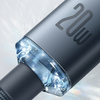 Baseus Crystal Shine Series kabel przewód USB do szybkiego ładowania i transferu danych USB Typ C - Lightning 20W 1,2m czarny (CAJY000201)