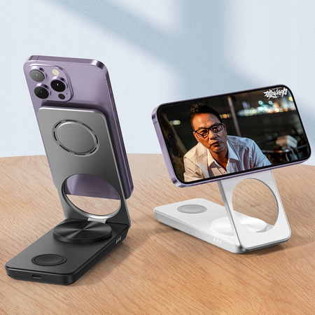 MCDODO STACJA DOKUJĄCA ŁADOWARKA INDUKCYJNA 3W1 DO IPHONE AIRPODS WATCH 15W