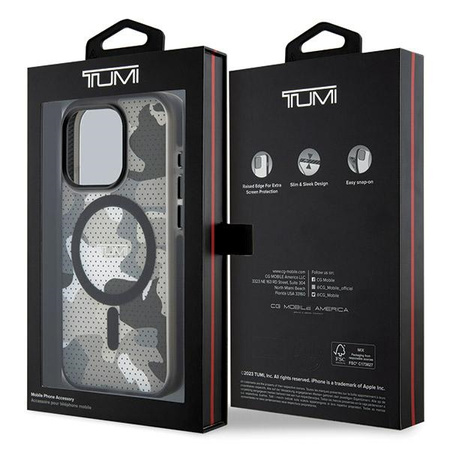 Tumi TUHMP15LTCAMK iPhone 15 Pro 6.1czarny/black hardcase Frosted Camo Print MagSafe