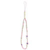 Guess zawieszka GUSTSHPP Phone Strap rózowy/pink Beads Shell