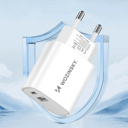 WOZINSKY ŁADOWARKA SIECIOWA USB-A USB-C 20W DO SMARTFONÓW SZYBKIE ŁADOWANIE