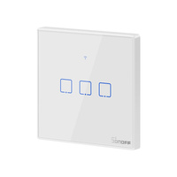 Sonoff T2EU3C-TX trzykanałowy dotykowy włącznik światła przełącznik przycisk Wi-Fi (IM190314017)