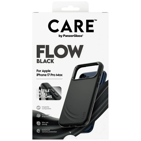 Etui CARE by PanzerGlass Feature FLOW MagSafe na iPhone 17 Pro Max - czarne