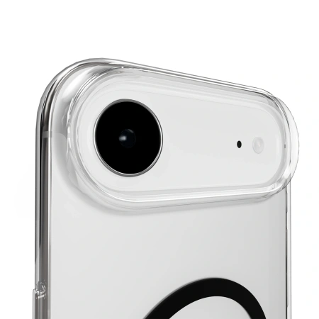 Etui Puro Lite Mag TPU+PC kompatybilne z MagSafe na iPhone 17 Air - przezroczyste z czarnym pierścieniem