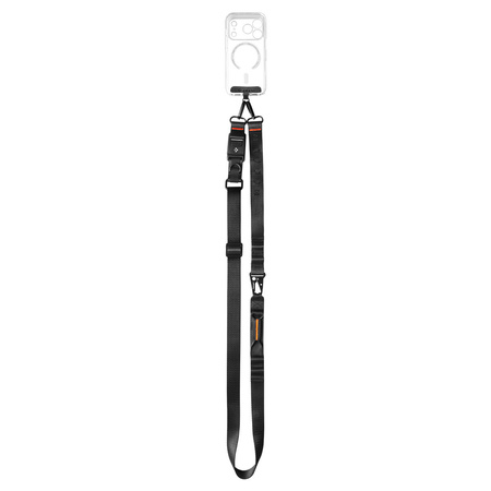 Spigen Universal Crossbody Lanyard Strap (Strap 1P + ConTag 1P + Connector 2P) DA30M, black