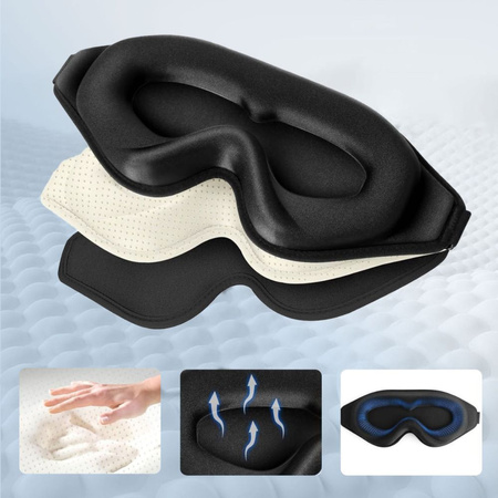 TECH-PROTECT MASKA NA OCZY EYESHADE DO OCHRONY PRZED ŚWIATŁEM MATOWA CZARNA