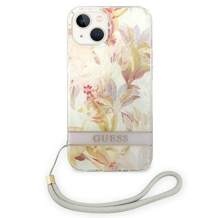 Guess GUOHCP14MHFLSU iPhone 14 Plus 6,7" fioletowy/purple hardcase Flower Strap