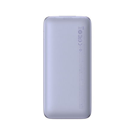 Powerbank Baseus Bipow Pro 10000mAh 20W fioletowy z kablem USB Typu A - USB Typu C 3A 0.3m (PPBD040205)