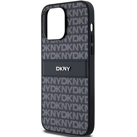DKNY ETUI HARDCASE LEATHER MONO STRIPE METAL LOGO DO IPHONE 14 PRO MAX 6.7