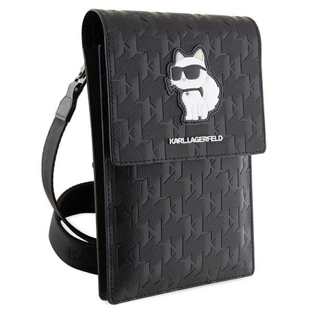Etui Karl Lagerfeld Torebka KLWBSAKHPCK - czarne Saffiano Monogram Choupette