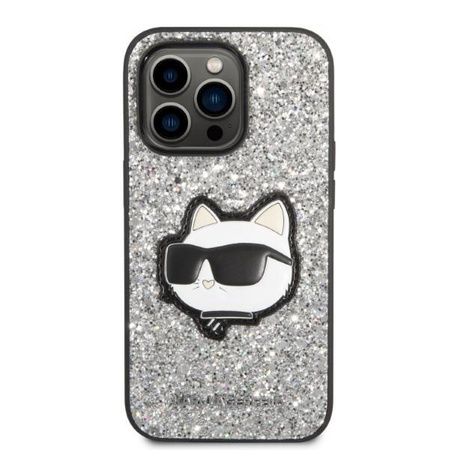 Karl Lagerfeld KLHCP14XG2CPS iPhone 14 Pro Max 6,7" srebrny/silver hardcase Glitter Choupette Patch