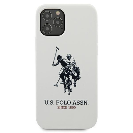 US Polo USHCP12MSLHRWH iPhone 12/12 Pro 6,1" biały/white Silicone Collection