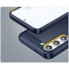 Carbon Case etui Samsung Galaxy S23 elastyczny silikonowy karbonowy pokrowiec niebieskie