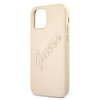 Guess GUHCP12LRSAVSLG iPhone 12 Pro Max 6,7" złoty/gold hardcase Saffiano Vintage Script
