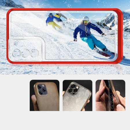 HURTEL CLEAR 3IN1 POKROWIEC DO SAMSUNG GALAXY S23 ULTRA Z RAMKĄ SILIKONOWY