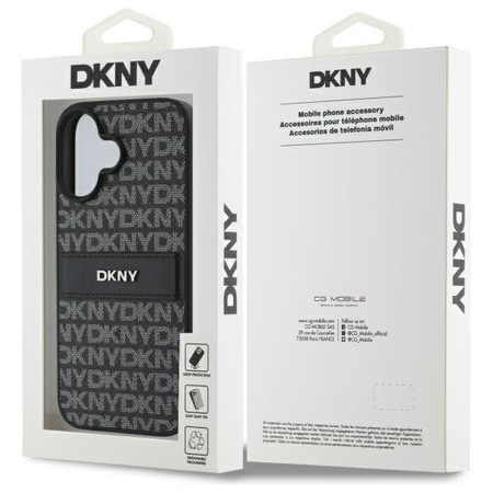 DKNY HARDCASE DO IPHONE 16 6.1 Z WZOREM STRIPE I DOSKONAŁĄ OCHRONA TELEFONU