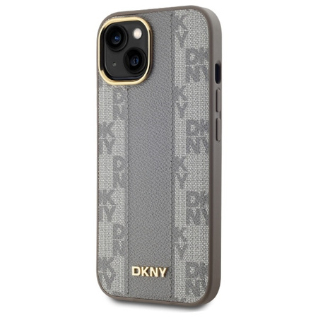 DKNY ETUI HARDCASE DO IPHONE 15 PLUS 6.7 DO MAGSAFE LEATHER CHECKERED MONO