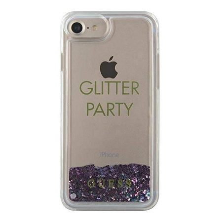 Guess GUHCP7GLUQPU iPhone 6/7/8 /SE 2020 / SE 2022 fioletowy/purple hard case Liquid Glitter Party