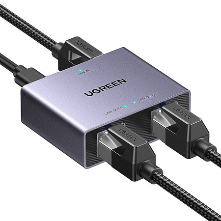 UGREEN ADAPTER ROZGAŁĘŹNIK ETHERNET 1X2 DO KOMPUTERA RJ45 SZYBKI PRZEPŁYW